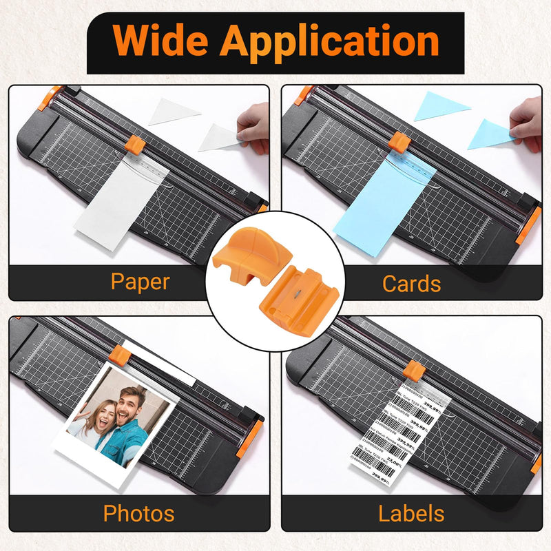 157400-1001 TripleTrack Blade for Fiskars SureCut & Precision Paper Trimmer, Paper Cutting Style I Titanium Blades Replacement for Fiskars Portable Craft Paper Cutter Trimmer, 2 PCS