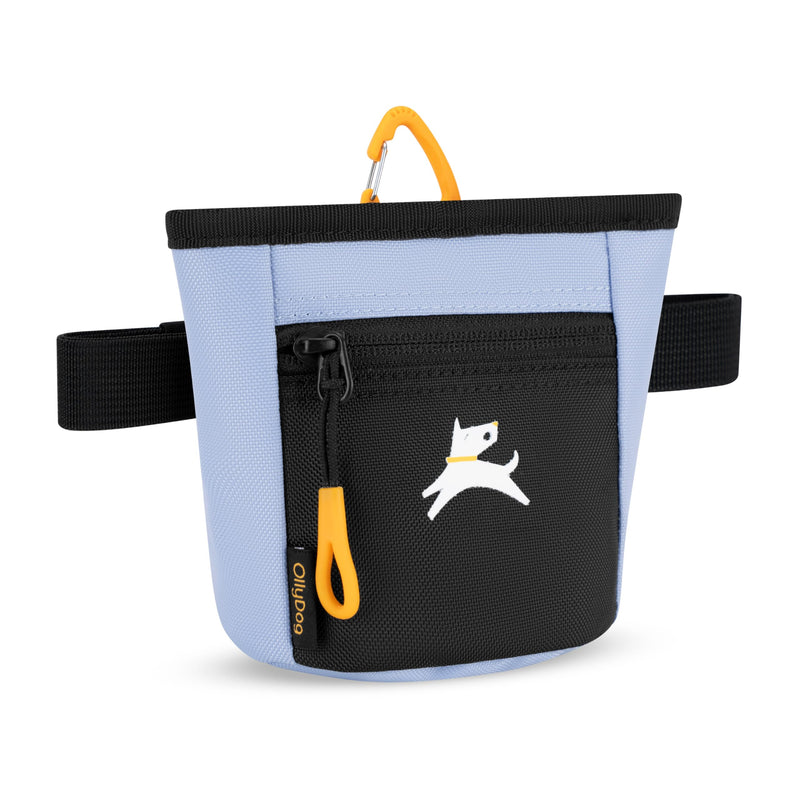 OllyDog Goodie Treat Bag, Dog Treat Pouch, Waist Belt Clip for Hands-Free Training, Magnetic Closure, Dog Training and Behavior Aids, Three Ways to Wear (Blue Heron) Blue Heron