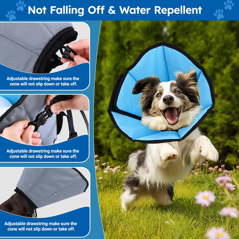 Dog Cone Collar for Dogs After Surgery Extra Long, Adjustable Comfy Dog Elizabethan Pet Collar Cone for Large Dogs Anti-Lick Protective Wound (XL (Neck Girth: 17.3-20.4in)) XL (Neck Girth: 44-52cm) - PawsPlanet Australia
