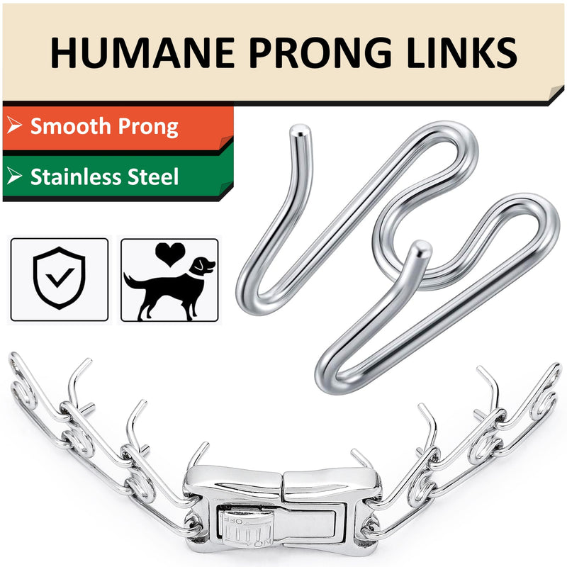 Extra Links for Prong Collar, 4 Pack 2.25mm Stainless Steel Smooth Surface Links for Pinch Collar 4 pack links