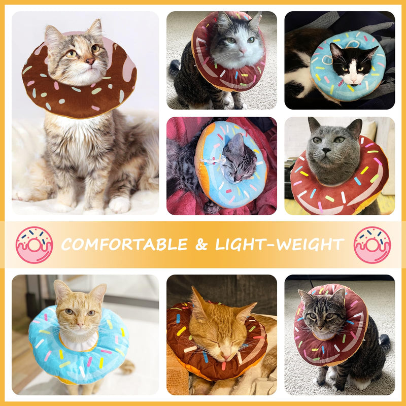 Cat Cone Collar Soft, Cat Donut Collar, Adjustable Cat Surgery Collar for Wound Healing, Elizabeth Collars are Suitable for Cats, Kittens, Puppies, Puppies After Surgery S - PawsPlanet Australia