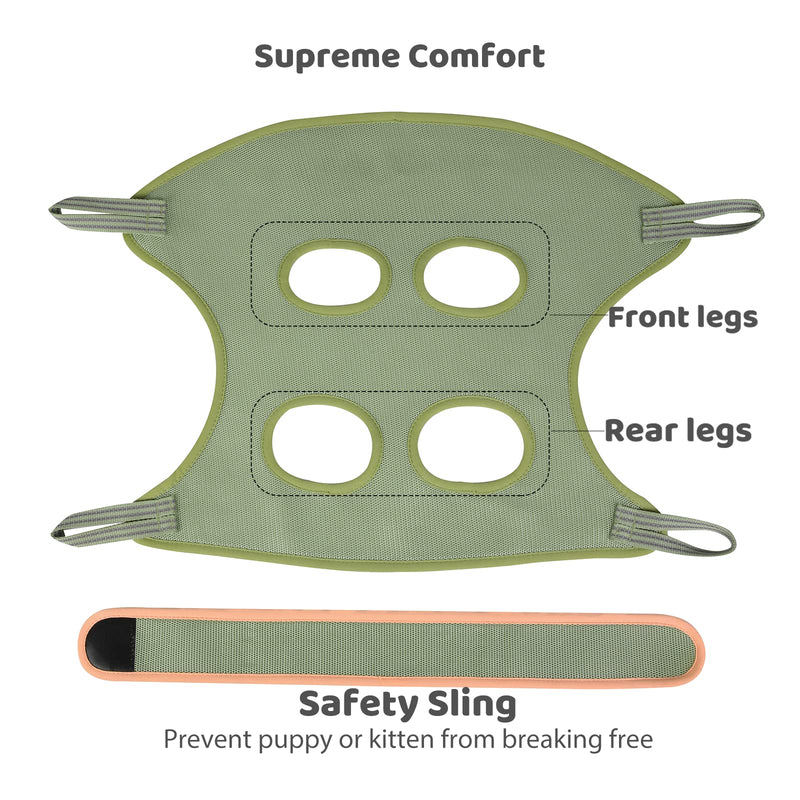 Guzekier Cat Grooming Hammock Harness for Cats, Cat Nail Clipper S（for cats 12-25lbs） - PawsPlanet Australia