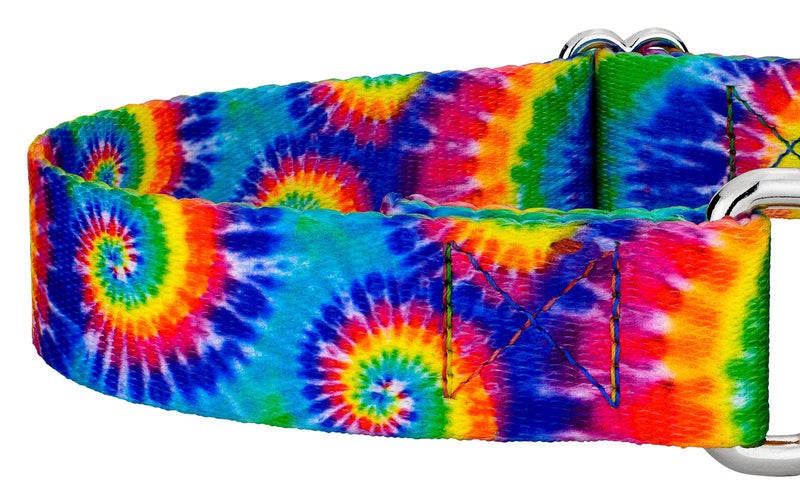 Country Brook Petz - Classic Tie Dye Martingale Dog Collar - Groovy Collection featuring Far Out Designs (1 Inch, Medium) Medium (Pack of 1) - PawsPlanet Australia