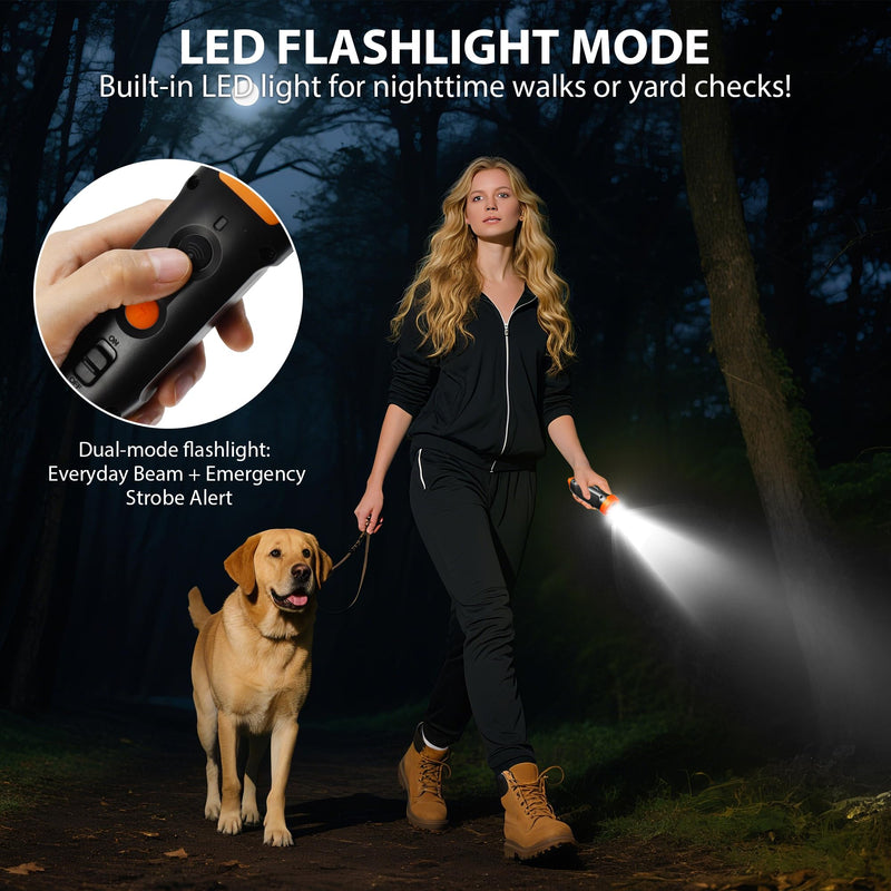 Ultrasonic Dog Bark Deterrent Devices - Rechargeable Anti-Barking Devices, 33-40FT Range Bark Control,Human Portable Dog Training & Behavior Aids Black - PawsPlanet Australia