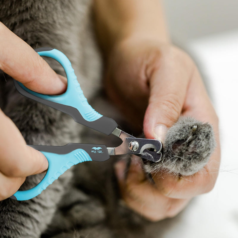 Mr. Pen Cat Nail Trimmer - Sky Blue & Dark Gray, Suitable for Cats & Kittens, Small Dogs - PawsPlanet Australia