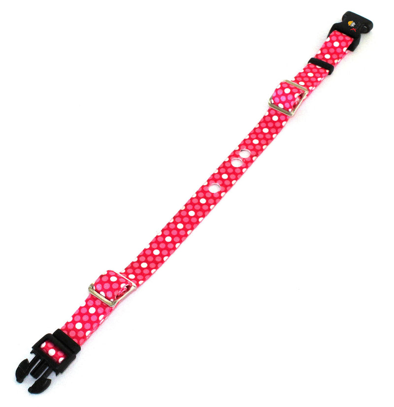 Medium Pink Dots Replacement Containment and Training Dog Collar Strap with RFA-67 Batteries - Compatible with Most PetSafe In-Ground Fence, Wireless Fence Receiver, and Training Collars (Bundle 2)