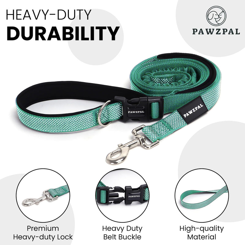 8FT-10FT Hands Free Dog Leash - Adjustable Waist/Crossbody 2-in-1 Belt with Shock-Absorbing, Traffic Handle & Reflective for Hiking, Canicross & Active Lifestyles (Mint Green) Spring Green 8–10FT | Taller Owners / Outdoor Freedom - PawsPlanet Australia
