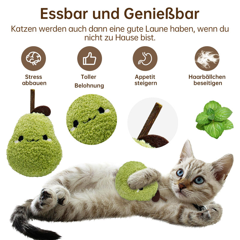 Durable and Interactive Catnip Toy Silver Wine Sticks Teething Toy: Chew Toy, Dental Care Wand and Chewable Cat Doll to Entertain Your Pet (Green)