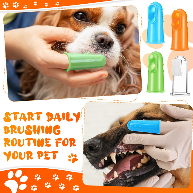 80 Packs Dog Toothbrush Soft Finger Brushes Pet Finger Toothbrush Easy Teeth Cleaning Dog Tooth Brush Oral Care Pet Dental Brush Pet Cleaning Finger Covers for Small Cats and Puppy - PawsPlanet Australia