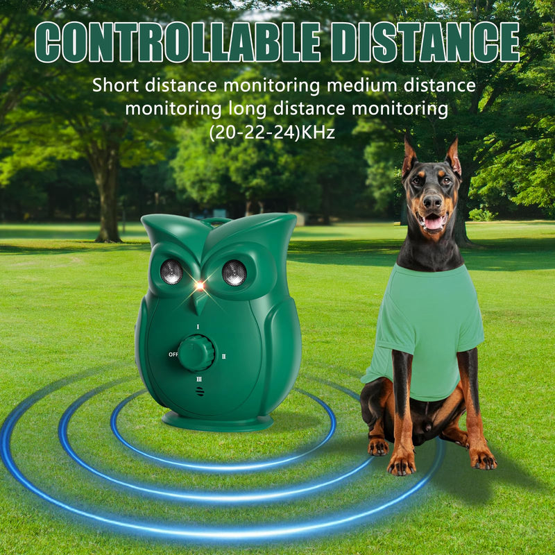 QHZ Ultrasonic Dog Bark Control Device – Safe & Humane Anti-Barking Deterrent 3 Adjustable Modes Rechargeable Indoor & Outdoor Use Effectively Reduces Excessive Barking Without Harm