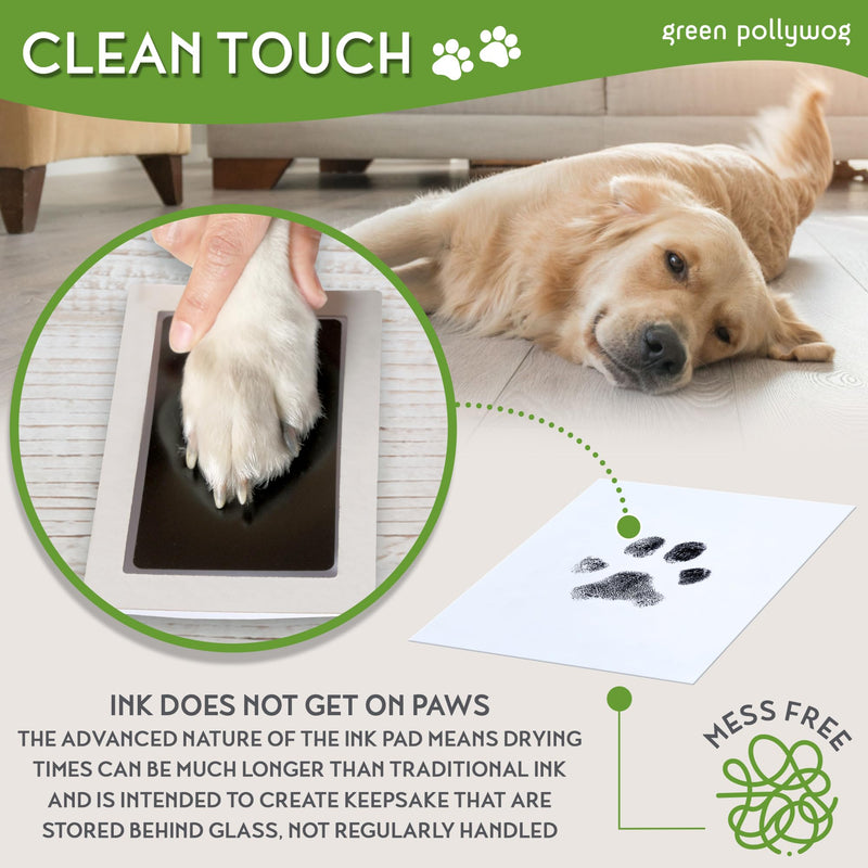 Green Pollywog | Extra-Large Clean Touch Inkless Ink Pad for Pets | Paw/Nose Prints for Dogs & Cats Non-Toxic | Paw Print Stamp Kit | Dog Paw Print Kit | Cat Footprint Keepsake (1-Pack) Paw Print Stamp Kit (Pack of 1) - PawsPlanet Australia