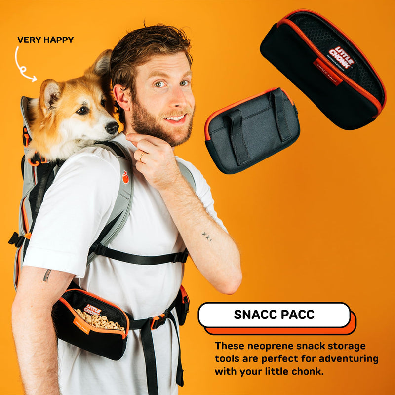 The Snacc Pacc Pouches by Little Chonk | Compatible with The Maxine One Medium Backpack Only | Two Neoprene Storage Compartments with Hip Belt Attachment - PawsPlanet Australia