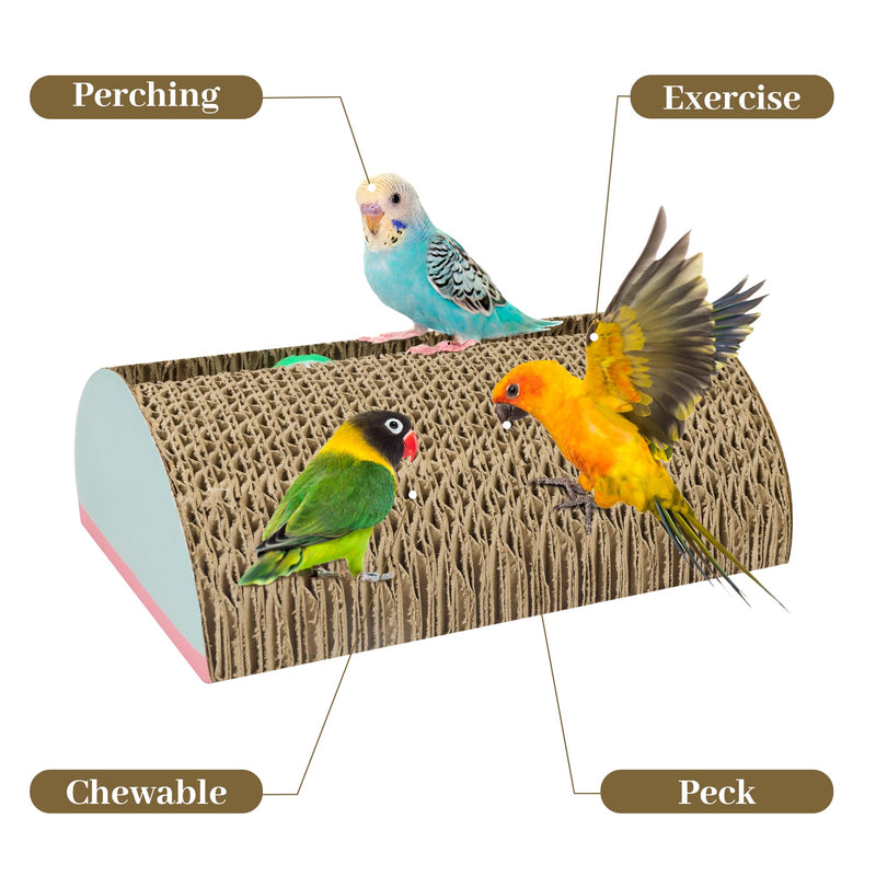 Parrot Cardboard Toy with Jingle Bells Bird Cage Perches Toy for Small to Regular Parrot Toys Bird Amazon, Grey Parrots, Parakeets,Macaw MEDIUM size - PawsPlanet Australia