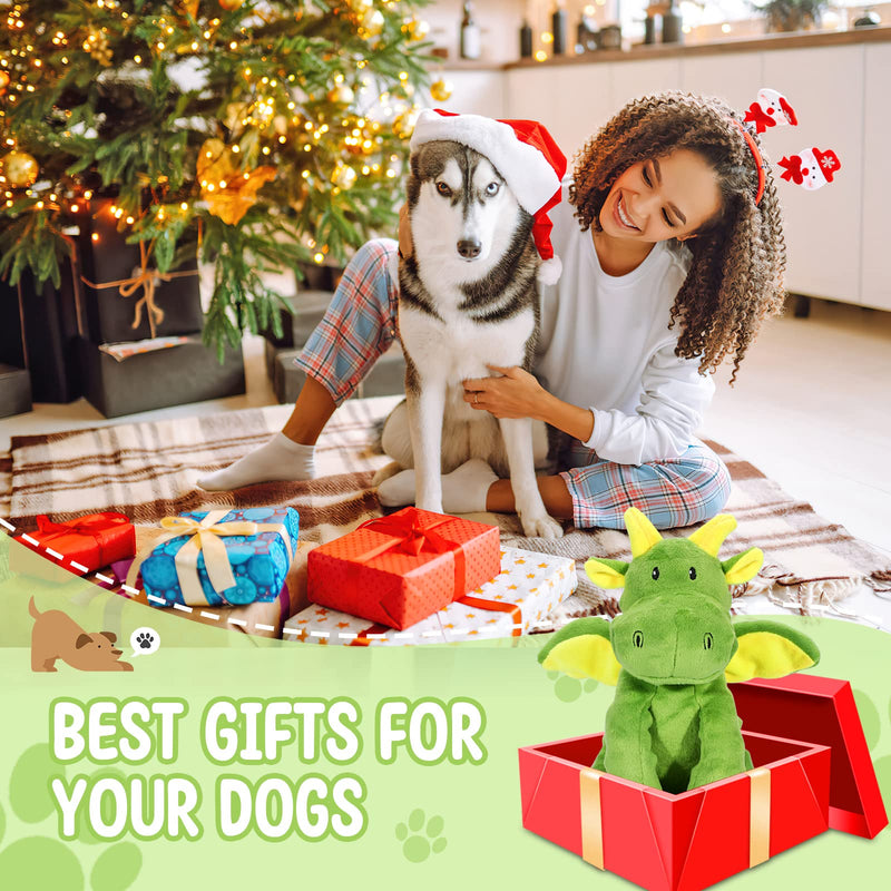 Squeaky Dog Toys Plush Dog Toy with Crinkle Paper Stuffed Durable Dog Chew Toys for Small Middle and Large Dogs Pterosaur - PawsPlanet Australia
