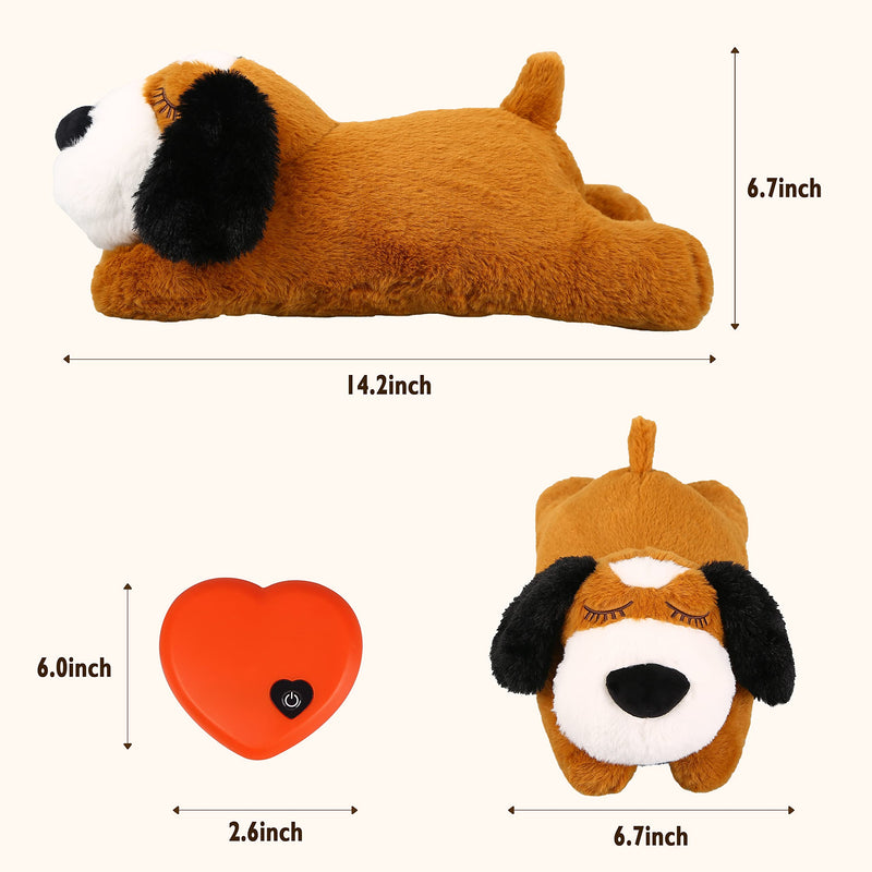 Heartbeat Puppy Toy, Puppy Sleep Aid Toy, Small Dog Training Toys for Separation Anxiety Relief, Pets Plush Toys for Dogs Cats (Yelow) Yelow - PawsPlanet Australia