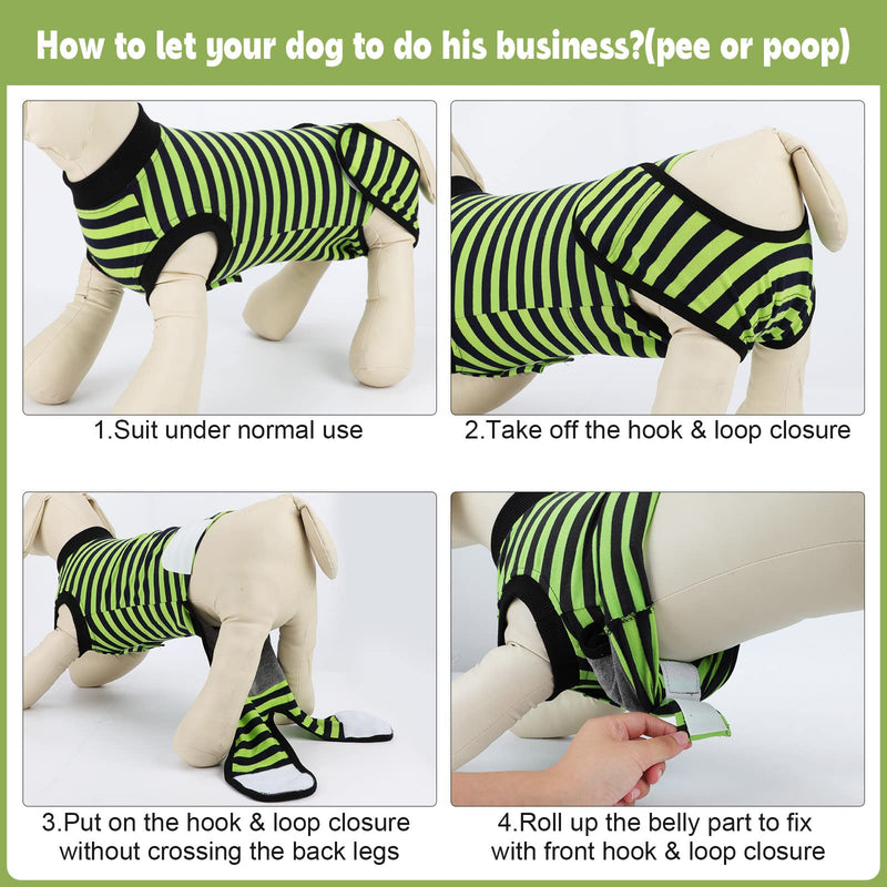 Dog Surgery Recovery Suit 2 Packs, Professional Pet Recovery Shirt Dog Abdominal Wounds Bandages for Male Female Pet Surgical Snugly Suit After Surgery Anti-Licking Dog Onesies XL XL Pack of 2 (Weight 40-70 LB) Blue & Green - PawsPlanet Australia