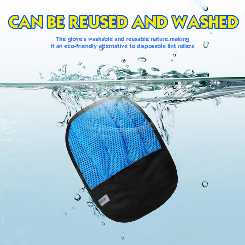 Pet Hair Removal Glove for Cats & Dogs, 2 Pcs Five-Finger Electrostatic Hair Remover Golve, with Pet Double-Sided Deshedding Brush Pet Hair Remover Tool on Carpet, Clothing, Laundry, Couch, Car Seat