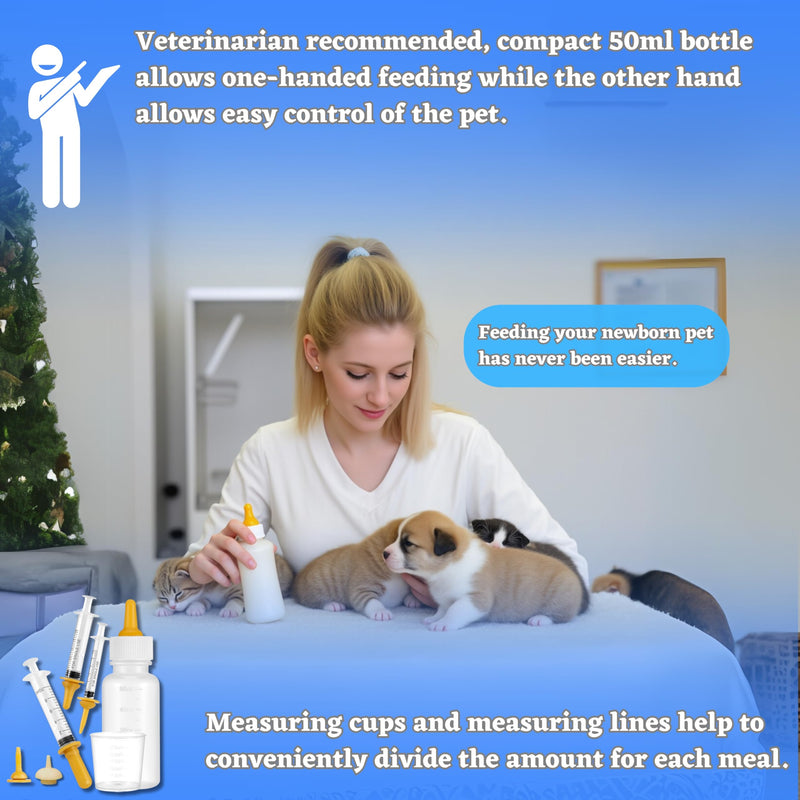 Kitten nursing nipples Puppy nipples for nursing newborn, Kitten bottle feeding, Baby dog milk bottle for kittens, Syringe for liquid, Feeding products for kittens, 100% BPA free, Formula dispenser. - PawsPlanet Australia
