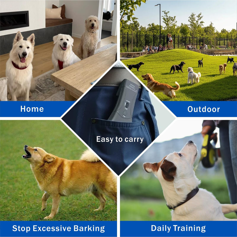 Ultrasonic Dog Bark Deterrent Devices,Anti Barking Device for Dogs,Portable No Barking Device for Dogs,Barks No More Dog Training Stop Barking Device Barking Control Tool Up to 33 FT DBDD001 - PawsPlanet Australia