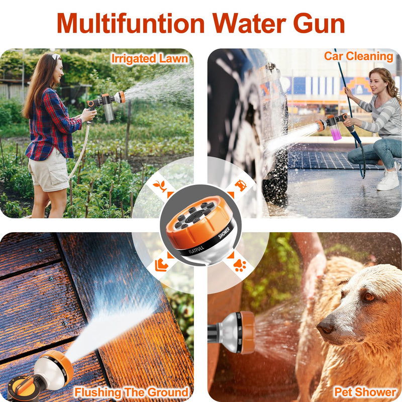 Dog Shower Attachment,Upgrade 8-in-1 Mode Dog Washing Hose Attachment with 3.5oz 100cc Soap Dispenser, Replacement Hose Adapter for Pet Washing Irrigated Lawn Patio Car Cleaning - PawsPlanet Australia