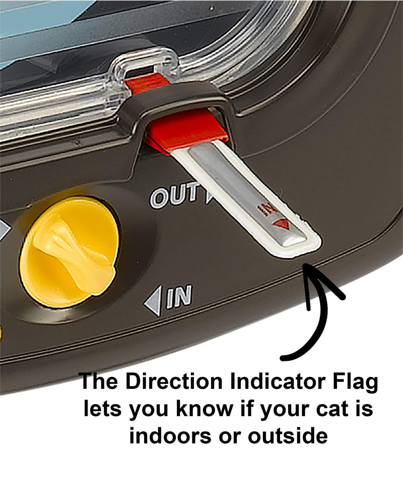 Ferplast Cat Flap Swing 7, Brown 4-Way Locking System w/ Magnetic Key