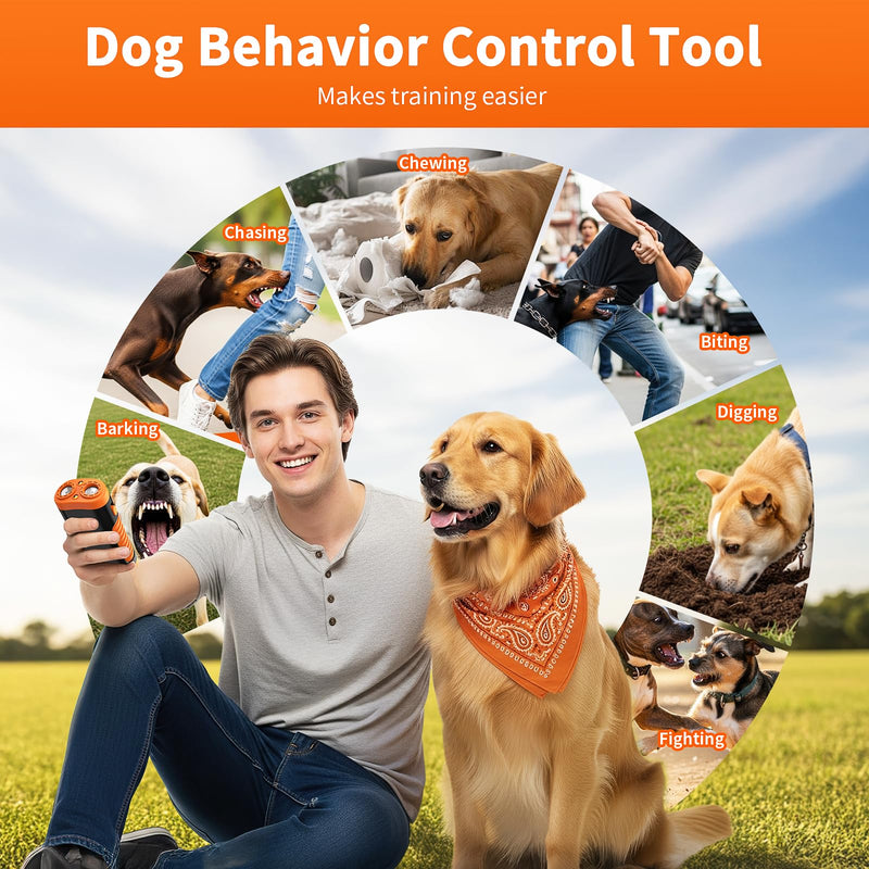 Dog Bark Control Devices - Ultrasonic Anti Barking Deterrent for All Dogs, Pets Gentle Trainer with LCD Screen, 35 ft Range Barkguard Stopper, Portable Humane Behavior Training Tools Indoor Outdoor - PawsPlanet Australia