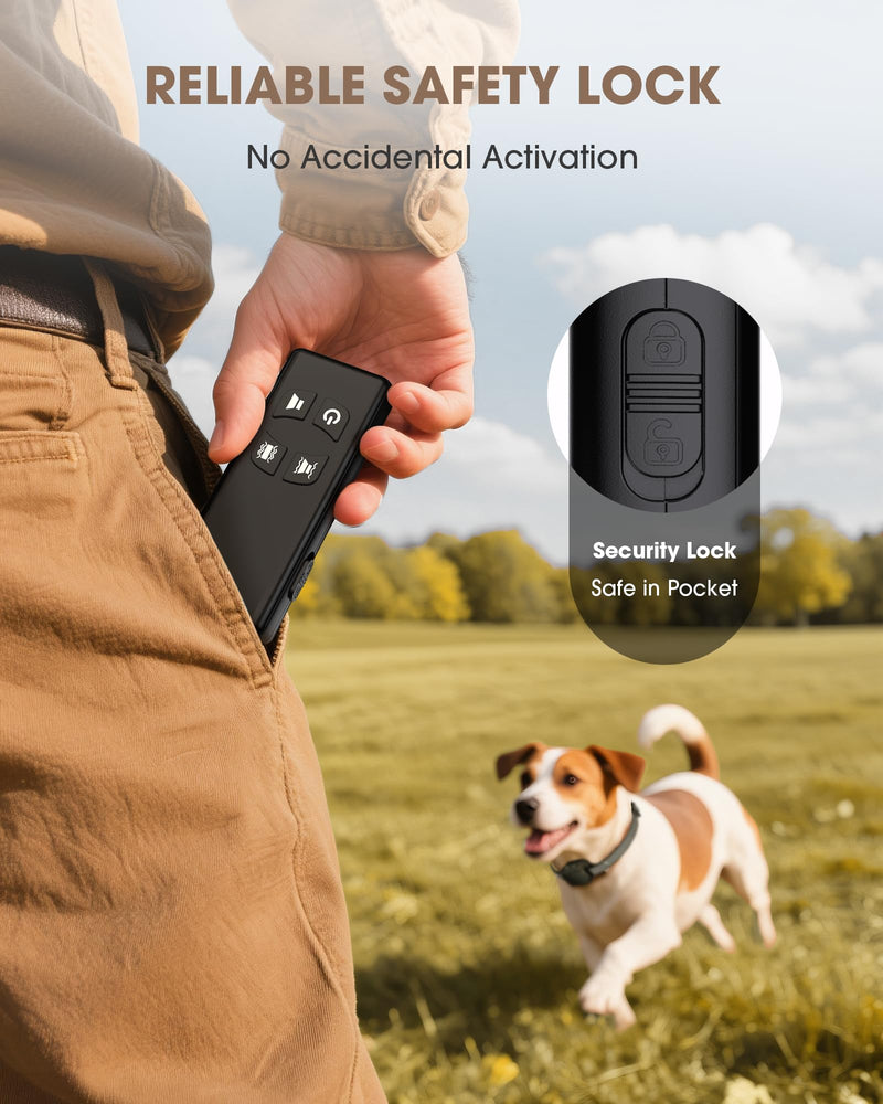 No Shock No Prongs Dog Training Collar, 100% Safe & Humane for Small Medium Dogs, Sound & 2X Strong Vibration(1-9) & Combo Mode (1-9), 2600Ft Remote Range E-Collar with Smart Power Mode?Black? Black - PawsPlanet Australia