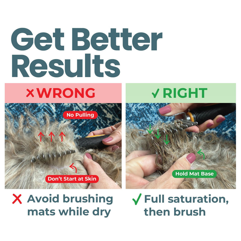 Rake Brush for Dogs, Dematting Tool for Goldendoodles, Poodles & Doodles – Rescue Essential with Long Smooth-Edged Teeth for Thick Coats, Deshedding & Mat Remover – Skip the Groomer - PawsPlanet Australia