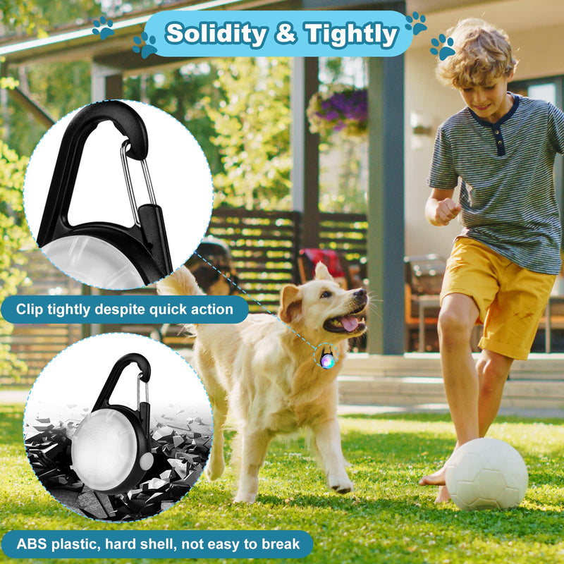4 Modes Dog Lights for Night Walking, IP68 Waterproof Dog Collar Light, High Capacity Rechargeable Collar Lights for Night Time Clip On, Small and Light Collars - PawsPlanet Australia