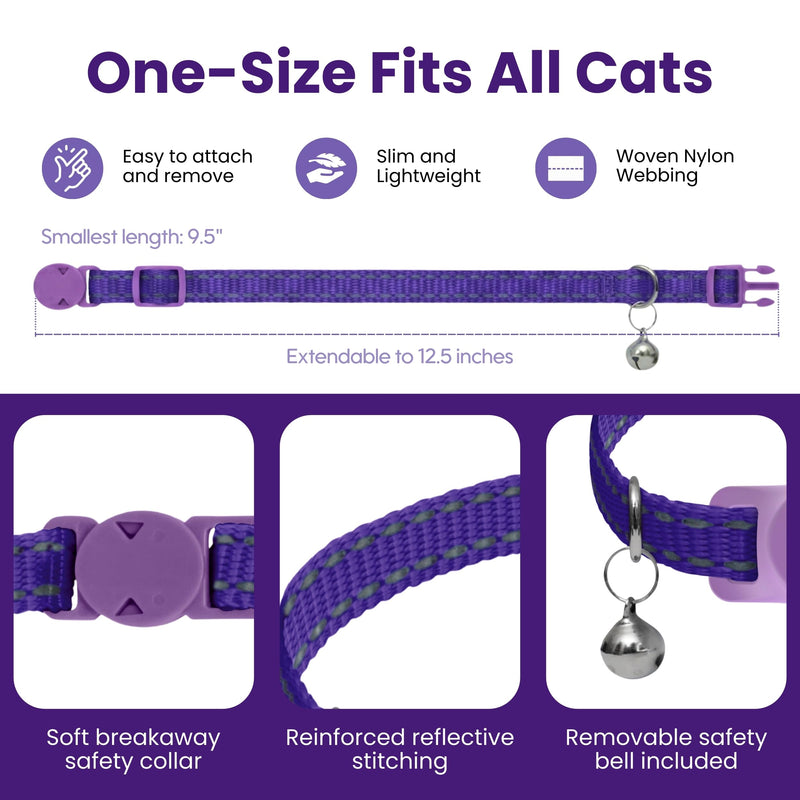 Breakaway Calming Collar Plus - Advanced Feline Pheromone System with Essential Oil Support for Cats – True Breakaway Safety Clasp, Reusable Design, Lasts Up to 60 Days – by Kitty Kompass