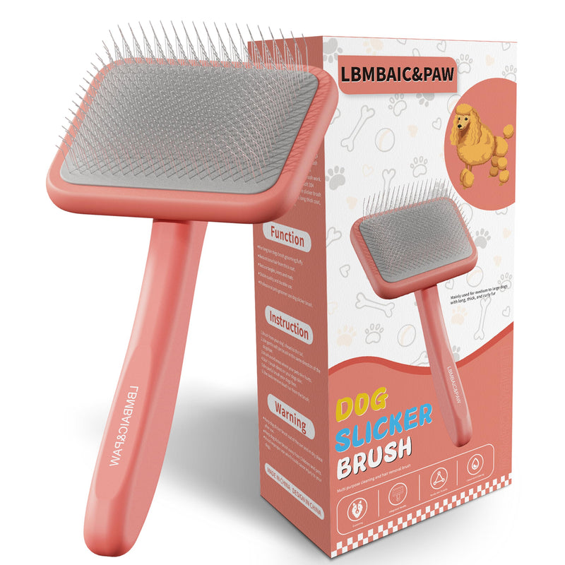 LBMBAIC Doodle Slicker Bursh With 25mm Long Soft Pin for Thick and Long Fur Medium and Large Size Dogs with 7.5INCHES Metal Grooming Comb for Dogs and Cats. - PawsPlanet Australia