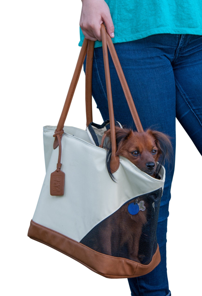 Pet Gear Tote/Sling Carrier for Cats/Dogs, Storage Pocket, Removable Washable Liner, Zippered Top and Mesh Windows, 2 Models, 6 Colors NEW Sand - PawsPlanet Australia