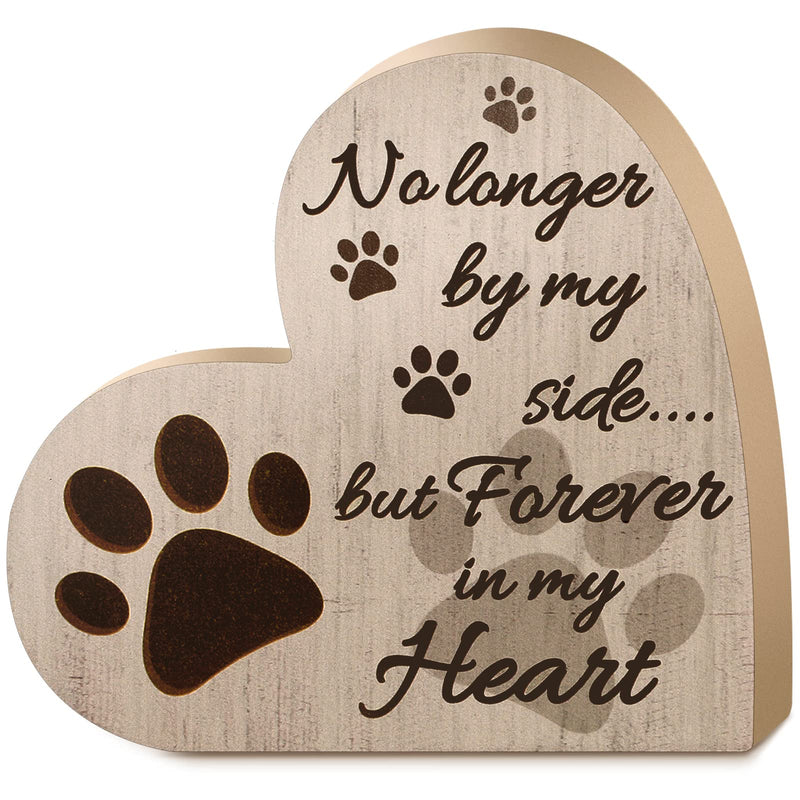 Yalikop Pet Memorial Gifts, Heart Shaped Dog Memorial Gifts Sympathy Pet Memorial Gifts Dog or Cat Remembrance Gifts with Sympathy Pet Tribute Keepsake Beautiful Bereavement Gift (Natural Color) Natural Color