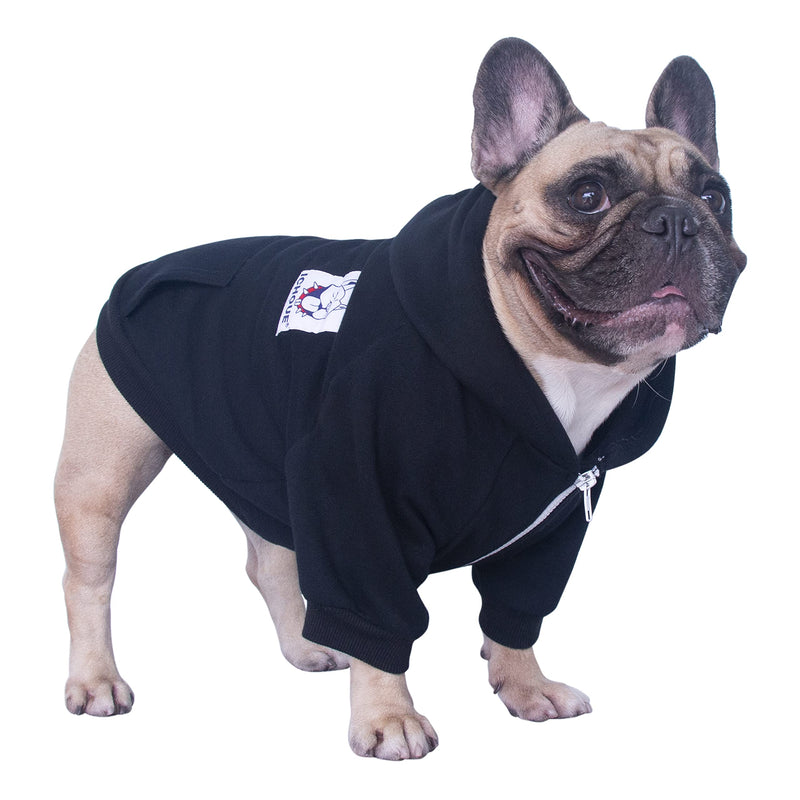 iChoue I am a French Bulldog Clothes Hoodies for Dogs Puppy Frenchie Pug English Boston Terrier Bully Pitbull Sweatshirt Sweater Clothing Cold Weather Winter Coats - Black/Large Classic Hoodie Black Large ( 25 - 35 lbs ) - PawsPlanet Australia
