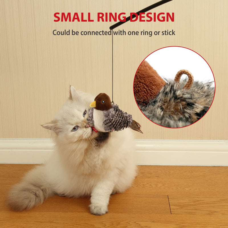 Gigwi Interactive Electronic Cat Toy (Not Flapping), Automatic Chirping Bird Cat Toy Squeaky with Feather Tail, Melody Chaser Toy Bird for Cats to Play Alone, Play and Squeak Kitten Toy for Boredom - PawsPlanet Australia