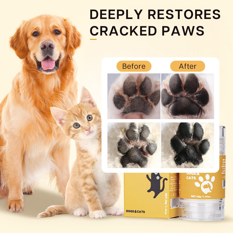 VRAIKO MELAO Paw & Nose Balm for Dogs and Cats, 1.41oz Lick-Safe Natural Paw Butter Stick with Coconut Oil & Shea Butter, Moisturizing Dry Cracked Paws Pads Snouts - PawsPlanet Australia