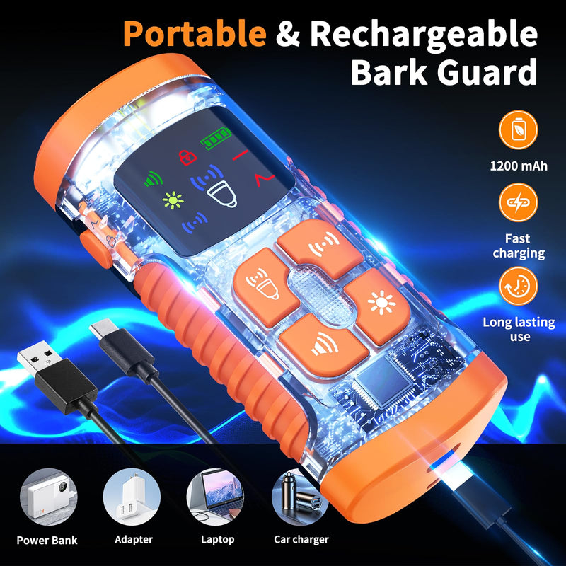 Dog Bark Control Devices - Ultrasonic Anti Barking Deterrent for All Dogs, Pets Gentle Trainer with LCD Screen, 35 ft Range Barkguard Stopper, Portable Humane Behavior Training Tools Indoor Outdoor - PawsPlanet Australia
