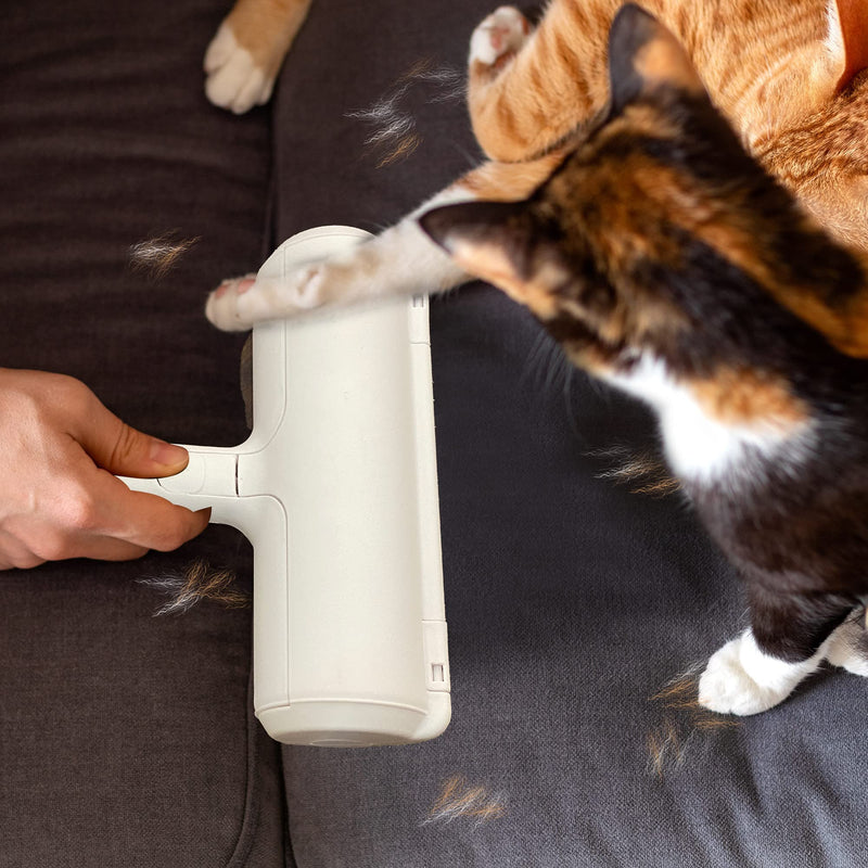 Self-Cleaning Pet Hair Remover Roller with Non Slip Rubber Handle, Dog and Cat Fur Hair Removal Cleaner Tool, Reusable Lint Remover for Clothes, Furniture, Coach Carpet Sofa or Car Seat - PawsPlanet Australia