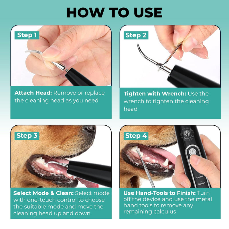 BRIGHT BITE™ | Ultrasonic Plaque Remover for Teeth | Dog Toothbrush; Cat Toothbrush | Quiet Tartar Remover | Dog Accessories | Teeth Cleaning Tools| Doggie Dental Scaler | Dental Tools | USB-C - PawsPlanet Australia