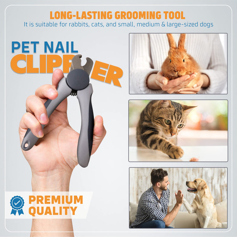 Dog Nail Clippers and Trimmer, Cat Nail Cutter with Safety Guard to Avoid Over Cutting, Pet Grooming Tool with Sharp Blade, Clipper for Dog Nails for Small, Medium & Large Breed - PawsPlanet Australia