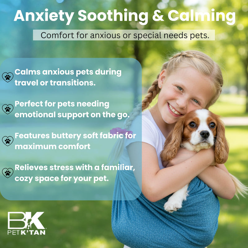 Pet K’tan Anti Anxiety Wearable Cat & Dog Carrier – Hands-Free Front Facing Adjustable Pet Cuddler Sling for Small to Medium Pets & Puppies up to 20 lbs | Pawquamarine | X-Small X-Small (2-4) - PawsPlanet Australia