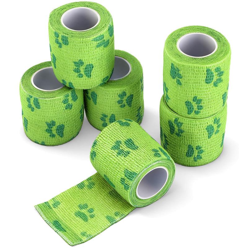6 Rolls No Chew Bandage for Dogs, Bandage Wrap for Dogs, Self Adhesive Non-Woven Bandage Wrap for Dog Legs Paws Wounds