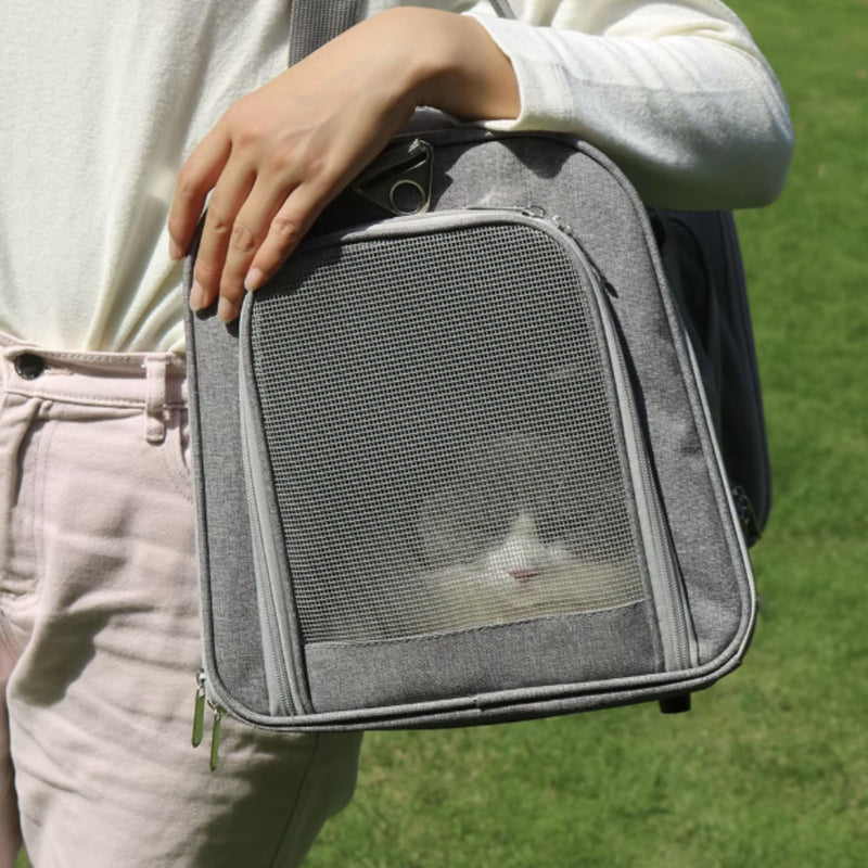 Movelo, Pet Carrier with Two Entrances – Top & Side Opening Soft-Sided Travel Carrier for Cats & Small Dogs up to 25?lbs – Airline Approved, Mesh Ventilation, Removable Pad & Shoulder Strap - PawsPlanet Australia
