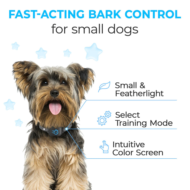 Bark Collar for Small Dogs 5-15lbs - No Shock Small Dog Bark Collar - Rechargeable Smart Anti Barking Collar with Beep Vibration Mode - Waterproof Anti Bark Collar with 7 Sensitivity Levels Black/Red Heart - PawsPlanet Australia