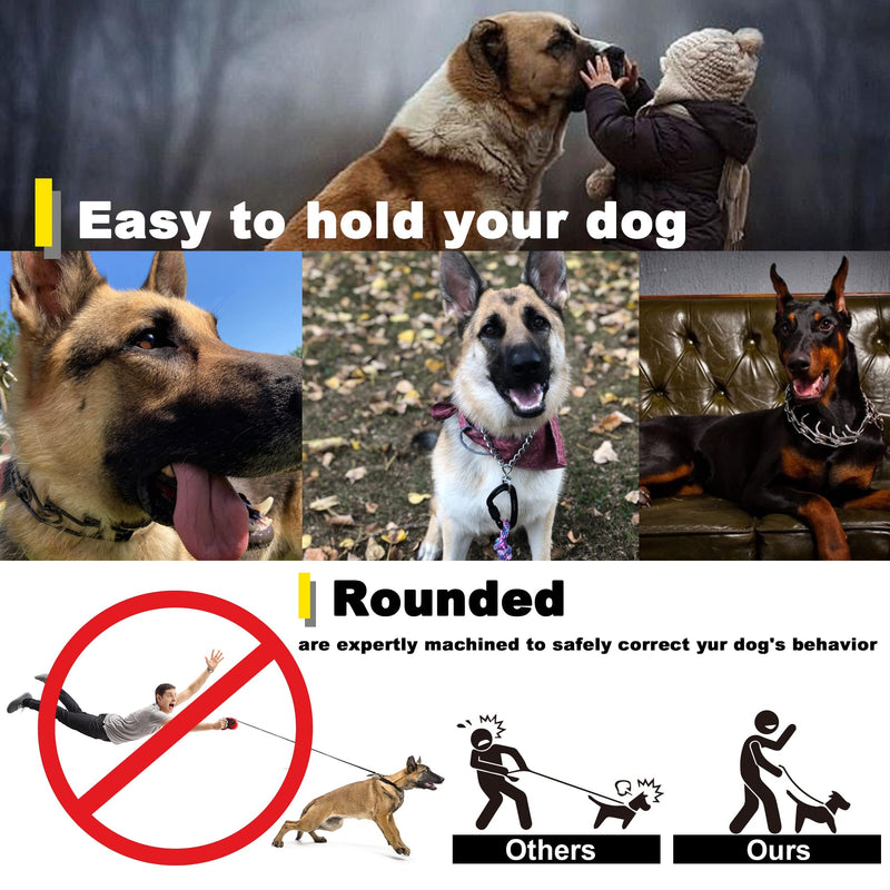 Dog Prong Traing Collar,Choke Pinch Collar for Dogs Quick Release Spike Collars No Pull Martingale Adjustable for Large Medium Small Breeds Dogs Stainless Steel (12"~28" Black 3.0mm) Style A - PawsPlanet Australia