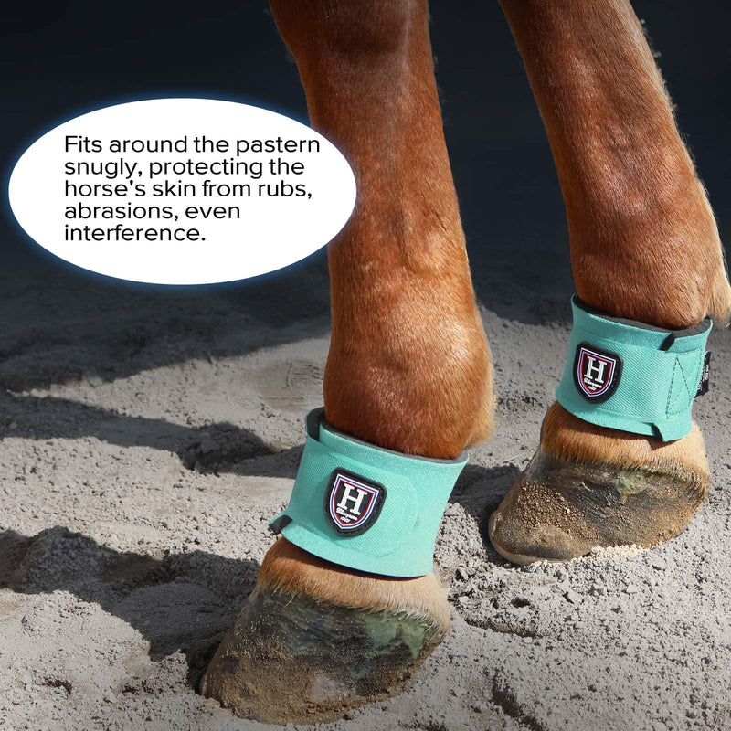 Harrison Howard Durable Shock-Absorbent Breathable Impact Protection Pastern Wraps for Horse Sold in Pairs Summer Mint Turquoise - PawsPlanet Australia