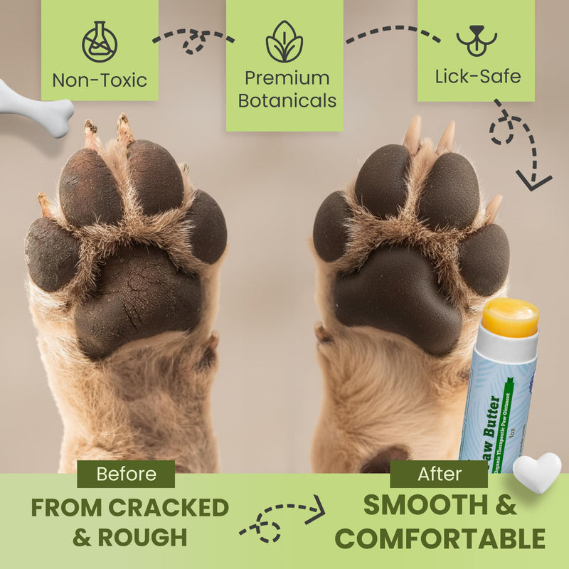 Handy Hound Dog Paw Balm - Paw Butter – Ultimate Dog Paw Protector & Dry Skin Treatment - Nourishing Paw, Nose & Dry Skin Soother - Lick-Safe Paw Balm Dogs Trust - Made in The USA (1 oz) 1 oz