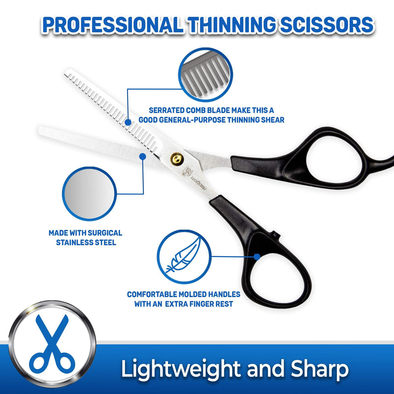 Pet Magasin Pet Thinning Shears - Professional Thinning Scissors with Toothed Blade Stainless Steel - PawsPlanet Australia