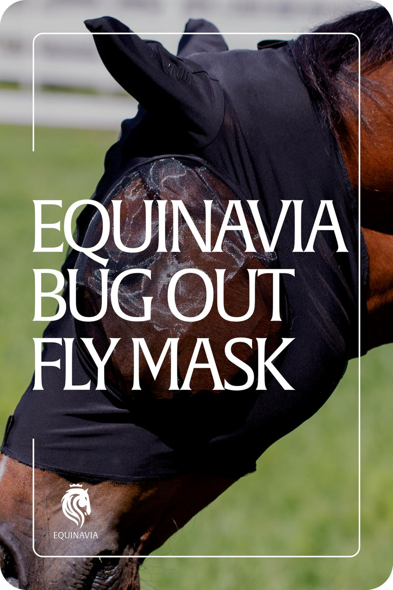 Equinavia Bug Out Fly Mask | Against Flies, Insects, UV Rays - Black - Horse