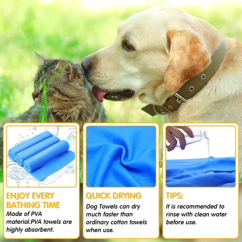 Tatuo 3 Pieces Pet Absorbent Towel Dog Bath Towel 25.2 x 16.34 Inch Dog Quick Drying Towel Pet Shower Towel Cat Grooming Towel Machine Washable Suitable for Any Size Pets Dogs Cats - PawsPlanet Australia